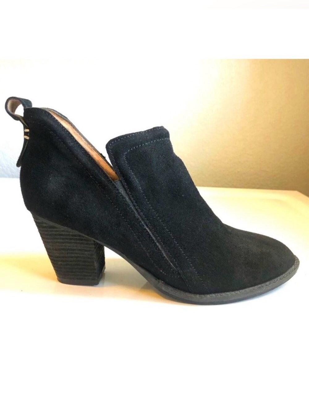 JEFFREY CAMPBELL Burman-2 Booties Distressed Black Suede Spit-shaft 11